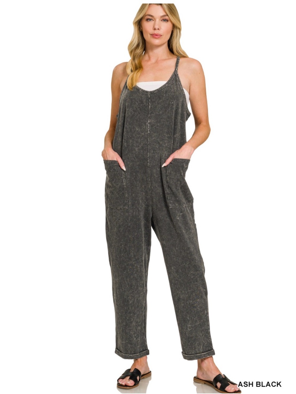 Zenana Outfitters Black Jumpsuit Romper